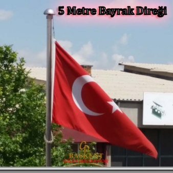 5 Metre Paslanmaz Çelik Sonsuz Dönerli Bayrak Direği