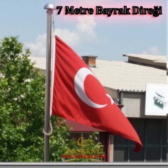 7 Metre Paslanmaz Çelik Sonsuz Dönerli Bayrak Direği